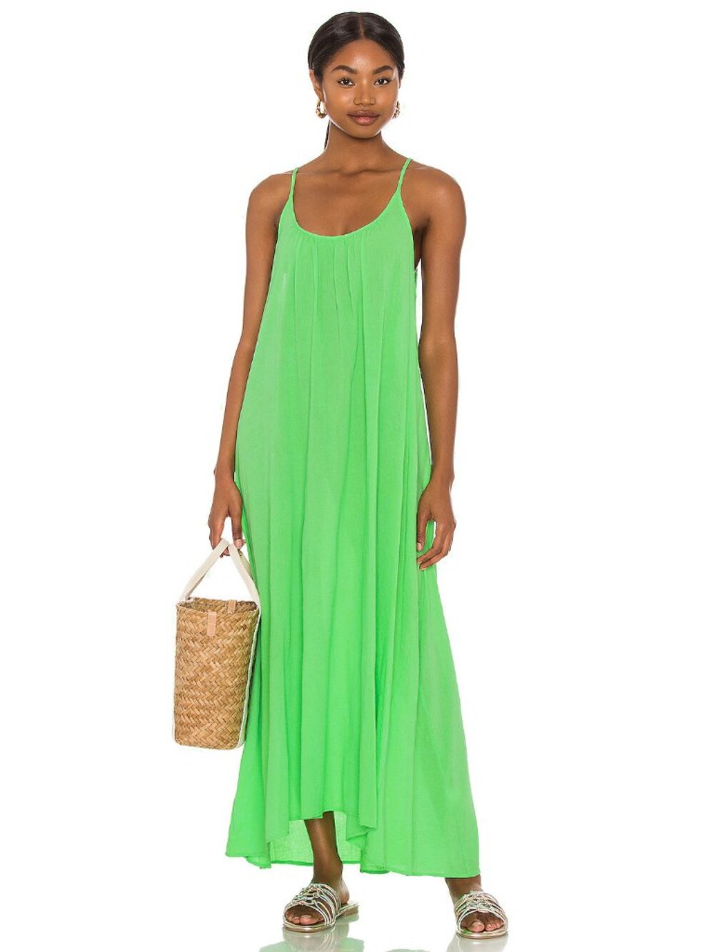 NWT 9seed Revolve grass green cover up Tulum maxi dress one size